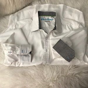 NWT ROBERT GRAHAM EXCLSUIVE WHITE PAISELY SHIRT